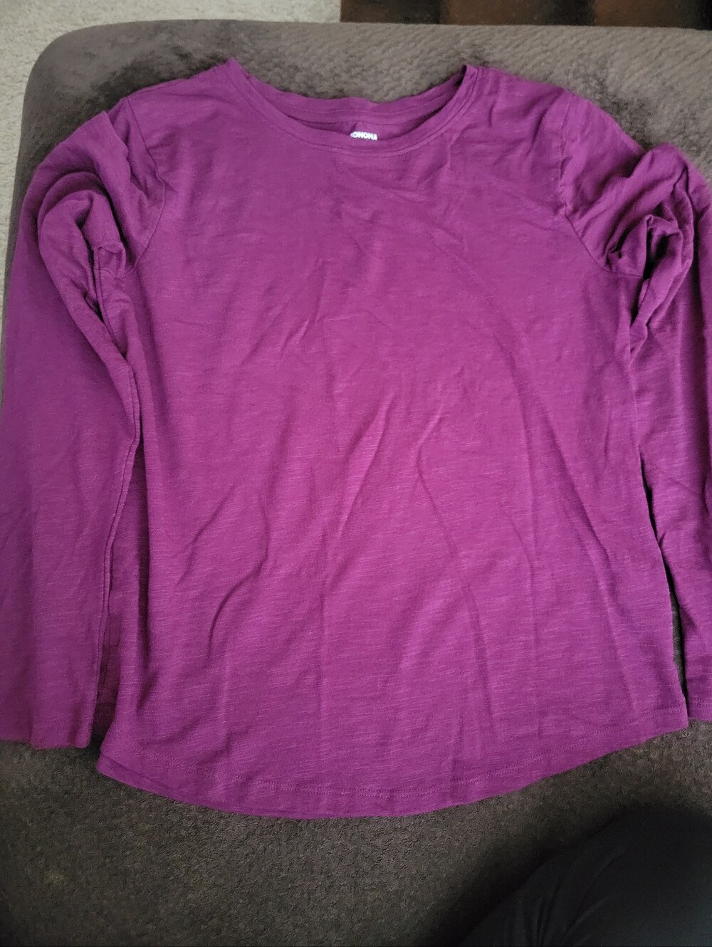 Sonoma Deep Purple Long Sleeve Crewneck Tee